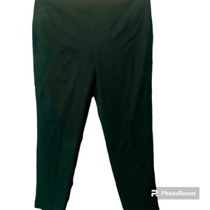 Talbots Black Pants Stretch Side Zipper Tapered Leg Size 8